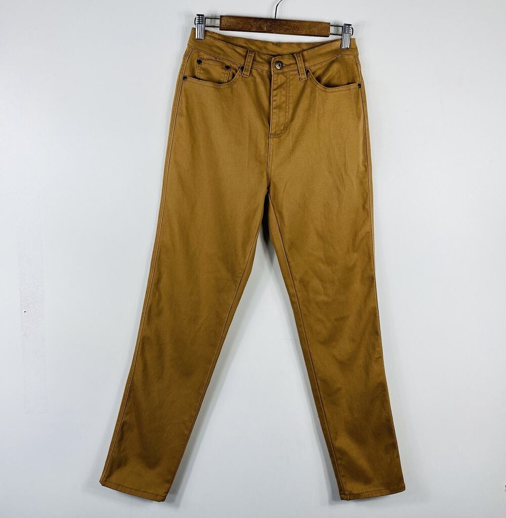 Diane Gilman Jeans 6 Brown Slim Leg Stretch 5-Pocket